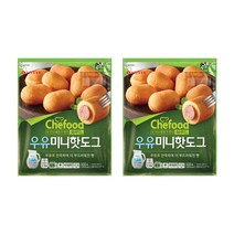 롯데 Chefood 우유미니핫도그 500g x 2개 혼밥 간편식 아침대용 캠핑음식, 4개