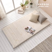 코자코 천연 라텍스 토퍼 매트리스 2.5cm 퀸 / 미듐하드 밀도 / 돌침대용 요패드