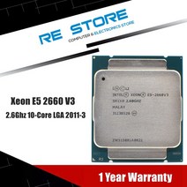 사용 인텔 제온 E5 2660 V3 프로세서 SR1XR 2.6Ghz 10 코어 105W 소켓 LGA 2011-3 CPU 2660V3, 한개옵션0