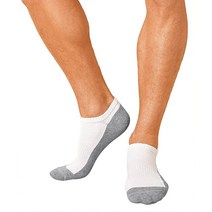 Gildan 플래티넘 노쇼 양말 프리 사이즈 화이트 화이트. 113727