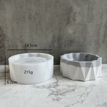 도자기 인테리어 소품 공예품 양초 컵 홀더에 대 한 3 크기 라운드 시멘트 콘크리트 금형 실리콘 DIY 수제 꽃 냄비 점토 왁스 상자 만들기 도구, [01] S