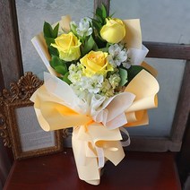 리리스 옐로우 로즈 꽃다발 정기구독 당일발송, 선택안함