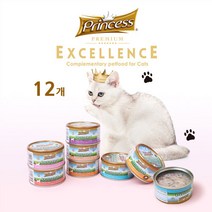 프린세스 고양이 주식캔 70g, 치킨&연어 70g x 12개