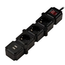 틈새활용 듀얼USB 자유자재 구조변경 3구 멀티탭 5m 대형어댑터 세탁기건조기 4000w