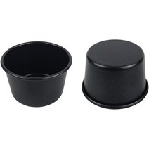 StyleMbro 에어 프라이어 머핀 팬 싱글 미니 개별 3.1 머핀 베이킹용 붙지 않는 테플론 코팅 도넛 타르트, 블랙