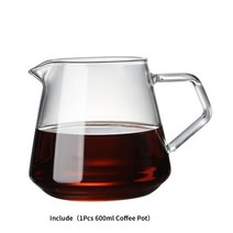 드립 커피 포트 유리 범위 서버 주전자 브루어 바리스타 퍼콜레이터, 650