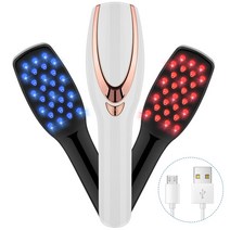 두피관리기 두피마사지기 헤어케어3 in1usb 충전 레이저 모발 성장 적외선 전기 헤드 마사지 광선 요법 두피 마사지 스타일링 도구 led 블루 라이트, 기본
