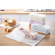 DFMEI 물빠짐 방진 식기 수납함 심플 수저통, 27*10*10, 노르딕 파우더