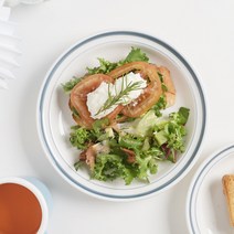 정품 마시피렌체 리니아 접시 22.5cm, 리니아 접시22.5cm[크림블루]
