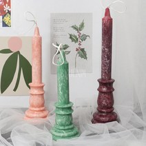무드 테이퍼 촛대 필라 PC 몰드(대 중 소) 오브제 캔들 분위기 크리스마스 DIY 인테리어 소품 만들기 재료