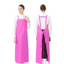 바름아이엔씨 목걸이형 H형 양면 코팅 우레탄 비닐 앞치마 식당 업소용 방수 앞치마, H형방수앞치마, 소, 보라(반투명)