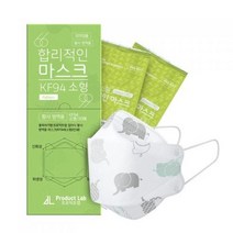 합리적인마스크 소형 KF94 패턴, 40개입, 1개, 코끼리패턴