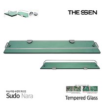 [수도나라] 강화유리일자선반 욕실선반 화장실선반 다용도선반