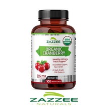 Zazzee 재지 크랜베리 추출물 500mg 식물성 비건 캡슐 100정 식물성 비건 캡슐 100정