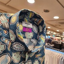 레노마 SH04 고퀄리티 면100% 이태리 수입 원단 LIBERTY)셰리프 프린트 슬림핏 긴팔 RLSSL1-143-NY-55