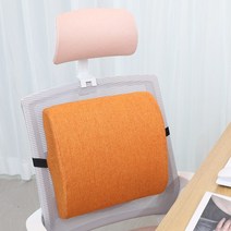 노리스 메모리폼 의자 등받이 쿠션, 오렌지