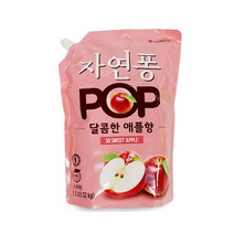[유니크앤몰] LG 친환경 주방세제 자연퐁 POP 달콤한 애플향 리필 1300ml, 1개