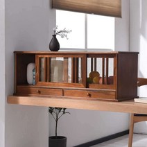 일본식 와이드 찬장 베이커리 쿠키 디저트 빵진열장, 80 브라운