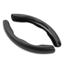 카본 룩 미끄럼 방지 자동차 차량용 스티어링 휠 커버 스코다 옥타비아 2 A7 A5 A4 Vrs Yeti Superb 3 Citi, 01 Black