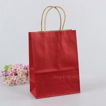 할로윈 구디백 DIY 다기능 재활용 종이 가방 손잡이가 달린 쇼핑 크래프트 축제 선물 5 개 10 20 30, 33.wine red - 21x27x11cmM - 20