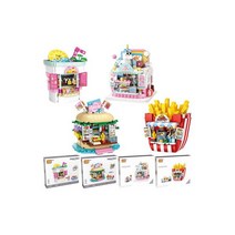 LOZ정품 mini 놀이터가게 블록 4종세트 레고호환, LOZ정품 mini 놀이터가게 블록 4