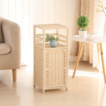 원목협탁 인테리어 라탄 우드 협탁 등나무 침대옆 소파 코너 미니멀, 미색 28_28_66cm