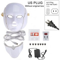 led 마스크 Led 광자 미용 장치 7 색 led 페이셜 마스크 led 광자 치료 얼굴 마스크 빛 치료 여드름 마스크 목 아름다움 led 마스크 21, 협력사, 미국 플러그 버블 백