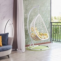 ins net red hanging chair hanging basket wicker chair 실내 야외 싱글 스윙 발코니 침대와 아침 식사 birds nest rocking c, 흰색 B형