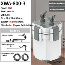 어항여과기 음소거 수족관 정수 시스템 외부의 SUNSUN 물고기 필터, 05 XWA-800-3