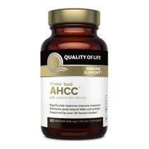 프리미엄 키노코 골드 AHCC 표고버섯균사체 추출물 500mg 60 식물성 캡슐, 1개, 기본