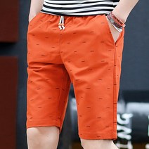 끌리시아 캐주얼 남녀공용 커플 피쉬 면 밴딩 반바지 M~5XL 빅사이즈 HP01-W