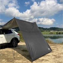 차량용어닝 승용차 SUV 흡착판 어닝 타프 사이드어닝 차박 캠핑 자동차 그늘막, 블랙, 옵션3, 미추가