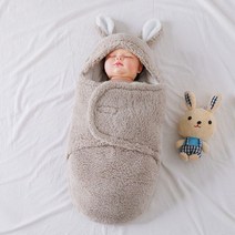 군용침낭 미군침낭 신생아 겨울 침낭 유아용 포대기 랩 유모차 유아 코튼 0-9 개월용 두꺼운 아기, [02] 6M, [08] B-grey
