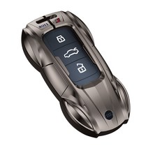 아우디 키케이스 메탈 스마트 키홀더 A3 A4 A5 A6 A7 A8 Q3 Q5 Q7 TT 키링 열쇠고리 차량용품, B타입, 메탈블랙