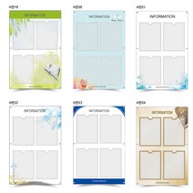 서아기획 아크릴 4구 포켓(2 x 2배열) 게시판, 시안 19번