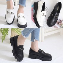 벨루치슈즈 여성 수제화 국내제작 안경 체인 키높이 5cm 통굽 로퍼 키높이 로퍼