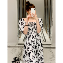 여름원피스 휴가룩 바캉스 여친룩 오프숄더 리본 롱원피스 2color