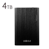 고속 외장 하 라이브 1 테라바이트 2 4 8 USB3.0 ssd 500gb 2.5 인치 디스크 저장 장치 데스크탑 노트북용, 4TB, Black
