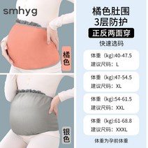 임산부케어 산모용 분리형 미용사 방사능 억제 임산부 전자파차단앞치마 기능성 남녀용 전자파차단매트 초기임산부 임신출산용품, [3단 풀백-높이는 복사존] 양면 [은+귤색] 배둘레, L