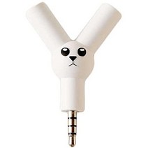 일본직발송 2. URBAN OUTFITTERS 어번 아웃 피터스 토끼 이어폰 스플리터 분배기(병행 수입품) [병행 수입, One Size, One Color