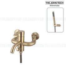 [더존테크]하프욕조201 브론즈 샤워욕조수전, 1개