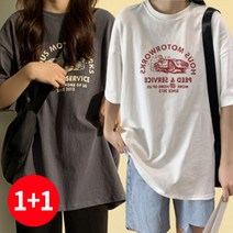 주디앤 여성 MOTOR 여름 반팔 티셔츠 1+1 리빙공감