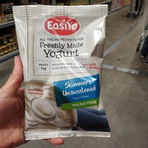 [easiyo] 이지요 만들어 먹는 요구르트 파우더-스키머즈 언스윗턴드 99% 팻프리 140g 분말, 1개