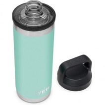 예티 램블러 18온스 진공 단열 처그 캡 화이트, Seafoam