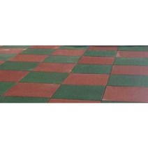 놀이터 바닥 충격 흡수 탄성 고무 헬스장 고경도매트, e50x50x1.5cm 녹색