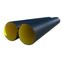 pe 이중벽관 나선형 하수관 주름관 배수 파이프 관개, 블랙 외경 300mm 1m