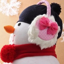 따스한 기모귀마개 핑크 방한귀도리 귀보온 귀가리개