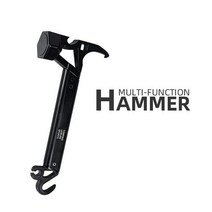 아이보리텐트 감성 야외 파라솔 타프 그늘막 텐트 더블 헤드 디자인 캠핑 해머 스테인레스 스틸 그라운드 페그 손톱 다기능 도구, [02] Black