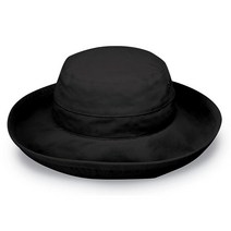 Wallaroo Hat Company 여성용 캐주얼 트래블러 햇빛 차단 모자 - UPF 50+ 넓은 챙 휴대 가능 미디엄 크라운 사이즈로 조절 가능 캔버스 화이트
