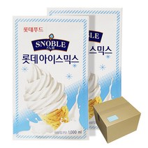 [소프트아이스크림] 롯데 스노블 아이스믹스 바닐라 2박스 20팩 아이스크림, 2box, 1000ml